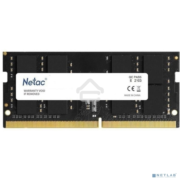 Оперативная память NETAC Basic, DDR4, 16GB (1x16GB), 2666MHz, CL19, SO-DIMM