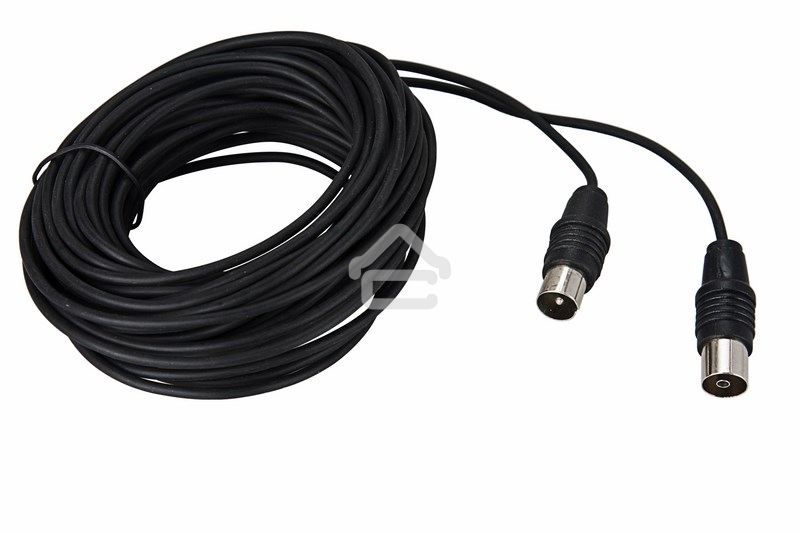 ВЧ кабель Rexant, ТВ гнездо - ТВ штекер, длина 3 метра, чeрный