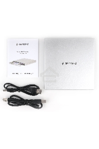 Оптический привод внешний с интерфейсом USB 2.0 Gembird DVD-USB-02-SV пластик, серебро