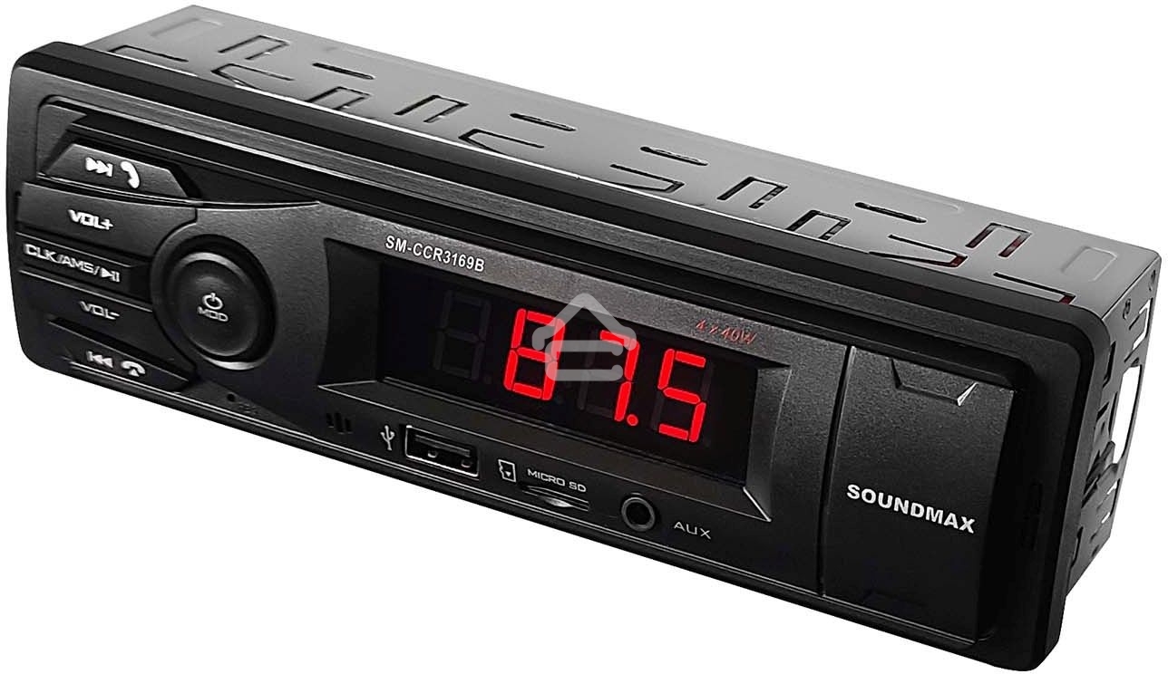 Автомагнитола Soundmax SM-CCR3169B 1DIN 4x40Вт (SM-CCR3169B(черный))