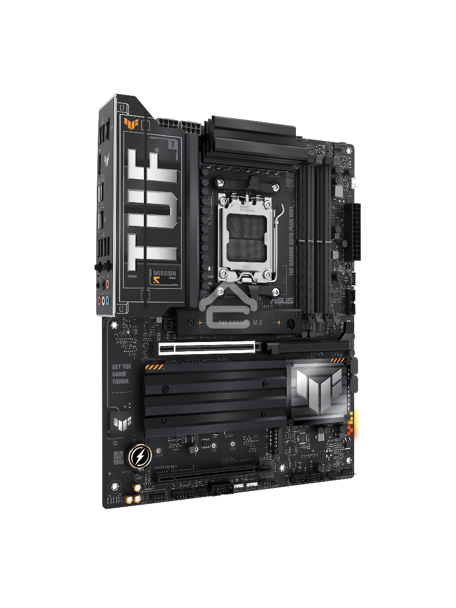 Материнская плата ASUS TUF GAMING X870-PLUS WIFI, AM5, AMD X870, 4xDDR5, 2xSATA, 4xM.2, 1xPCIe 5.0 x16, 1xPCIe 4.0 x4, 1xHDMI, 1xUSB-C 3.2 Gen 2, 1xUSB-C 3.2 Gen 2x2, 2xUSB-C 4.0, 1x 2.5Gb LAN, 1xUSB-A 2.0, 3xUSB-A 3.2 Gen 2, 4xUSB-A 3.2 Gen 1, 5x3.5 мм, 