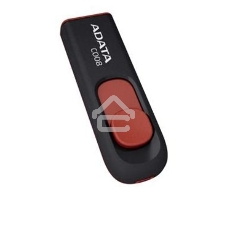 Флешка USB ADATA С008 (AC008-32G-RKD), 32Gb, USB 2.0, R/W 15/5, черный/красный
