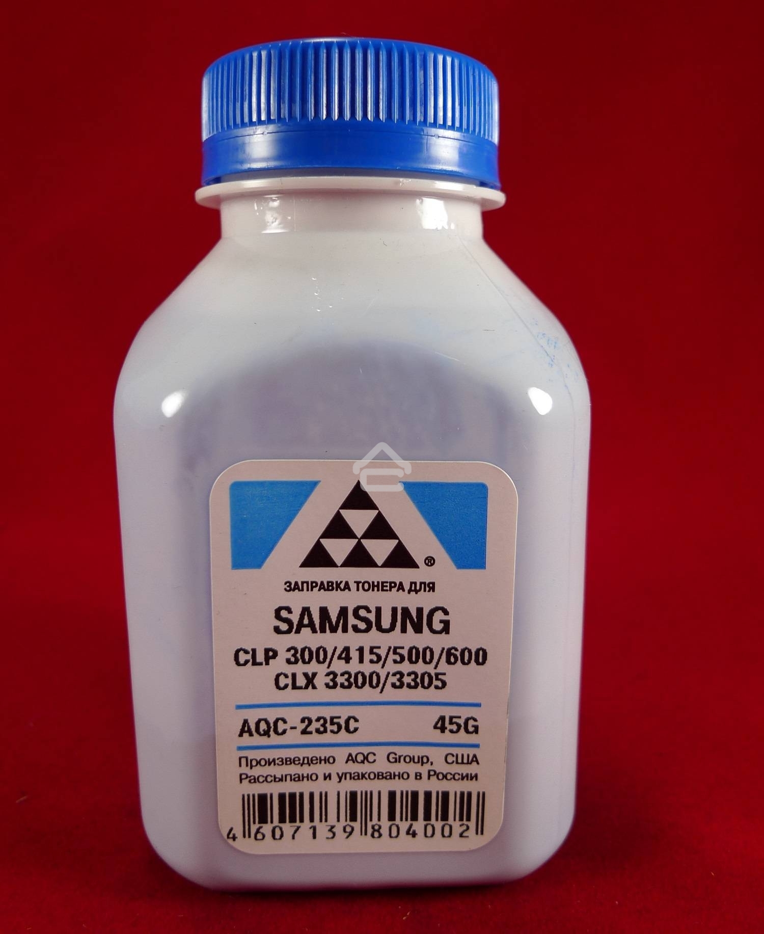 Тонер SAMSUNG CLP 300/315/320/325/360/415/500/510/600/610/660/CLX3300/3305 Cyan, (фл.45г.) AQC фас. Россия