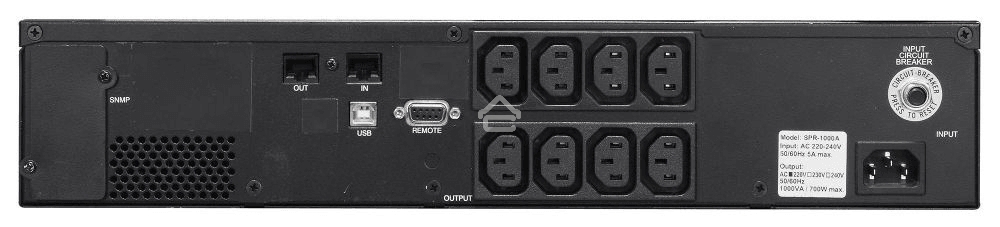 Источник бесперебойного питания Powercom Smart King Pro+ SPR-1000 LCD 800Вт 1000ВА черный