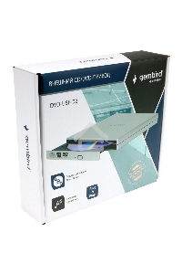 Оптический привод внешний с интерфейсом USB 2.0 Gembird DVD-USB-02-SV пластик, серебро