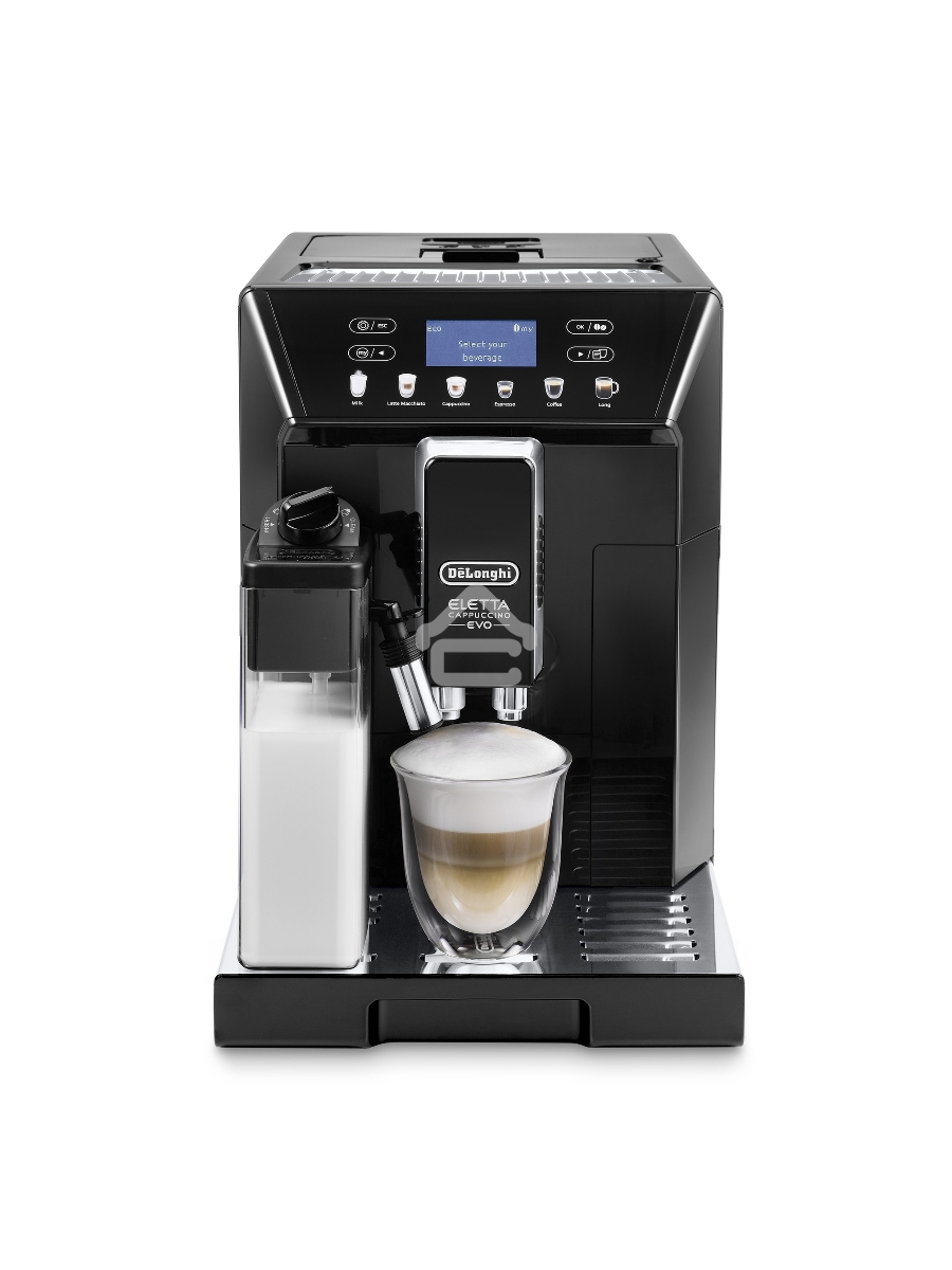 Кофемашина автоматическая DeLonghi ECAM46.860.B чёрный, исп. кофе - зерновой/молотый, 2 л, 1450 Вт, 15 Бар.