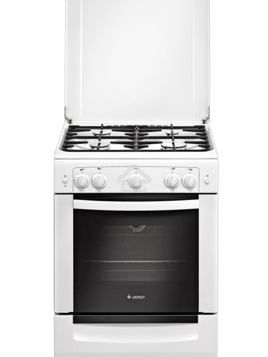 Плита газовая Gefest ПГ 6100-01 белый, конфорок 4 шт, духовка 52 л, 60 см x 85 см x 60 см