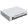 Коммутатор MikroTik Cloud Router Switch CRS310-1G-5S-4S+IN with 800 MHz CPU, 256 MB RAM, 4xSFP+, 5xSFP cages, 1xGBit LAN port, RouterOS L5, desktop case, rackmount ears, PSU