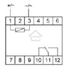 Реле промежуточное PK-1P/Un (монтаж на DIN-рейке 35мм 12В AC/DC 16А перекл.) F&F EA06.001.001