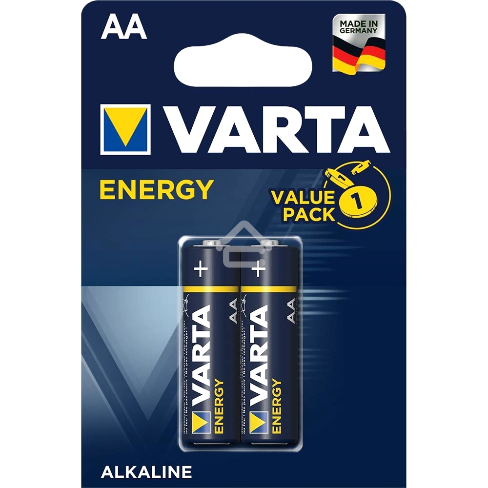 Батарейка Varta ENERGY LR6 AA BL2 Alkaline 1.5V (4106) (2/40/200) (2 шт.)