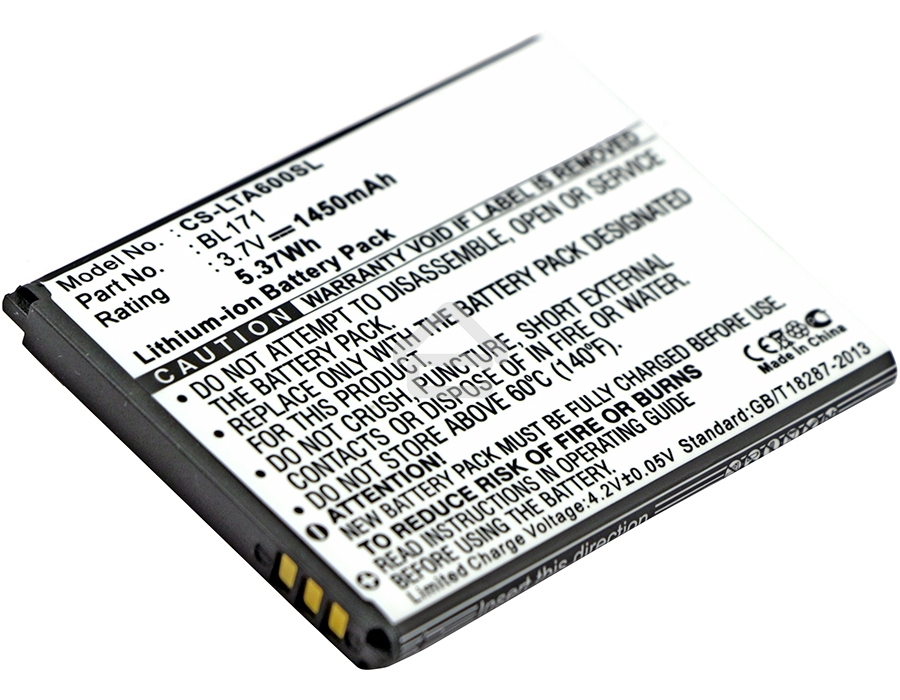 Аккумулятор CameronSinoCS-LTA600SL BL171 для Lenovo A3903.7V / 1450mAh / 5.37Wh