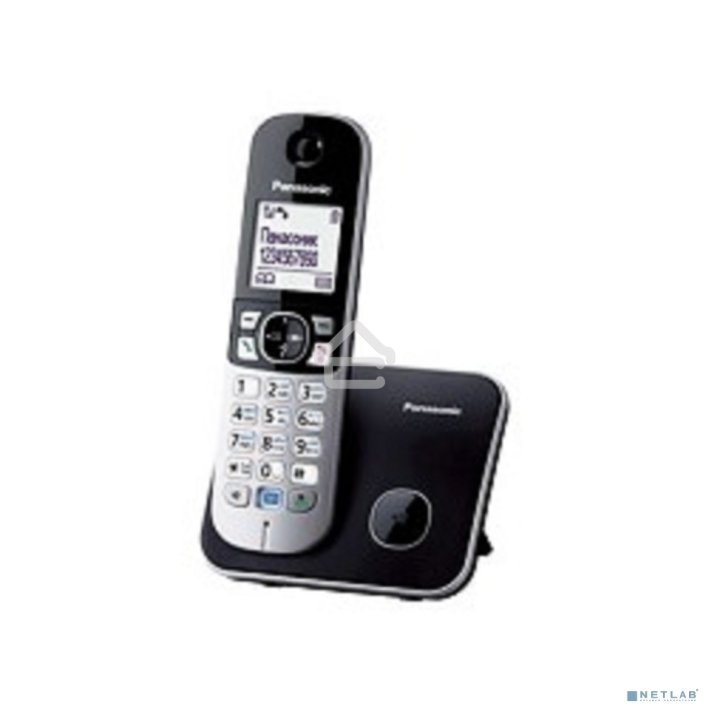 Телефон беспроводной (DECT) Panasonic KX-TG6811RUB (черный) Беспроводной DECT,40 мелодий,телефонный справочник 120 зап.