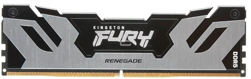 Оперативная память Kingston Fury Renegade, DDR5, 16GB (1x16GB), 6400MHz, CL32, DIMM, с радиатором, серебристый/черный