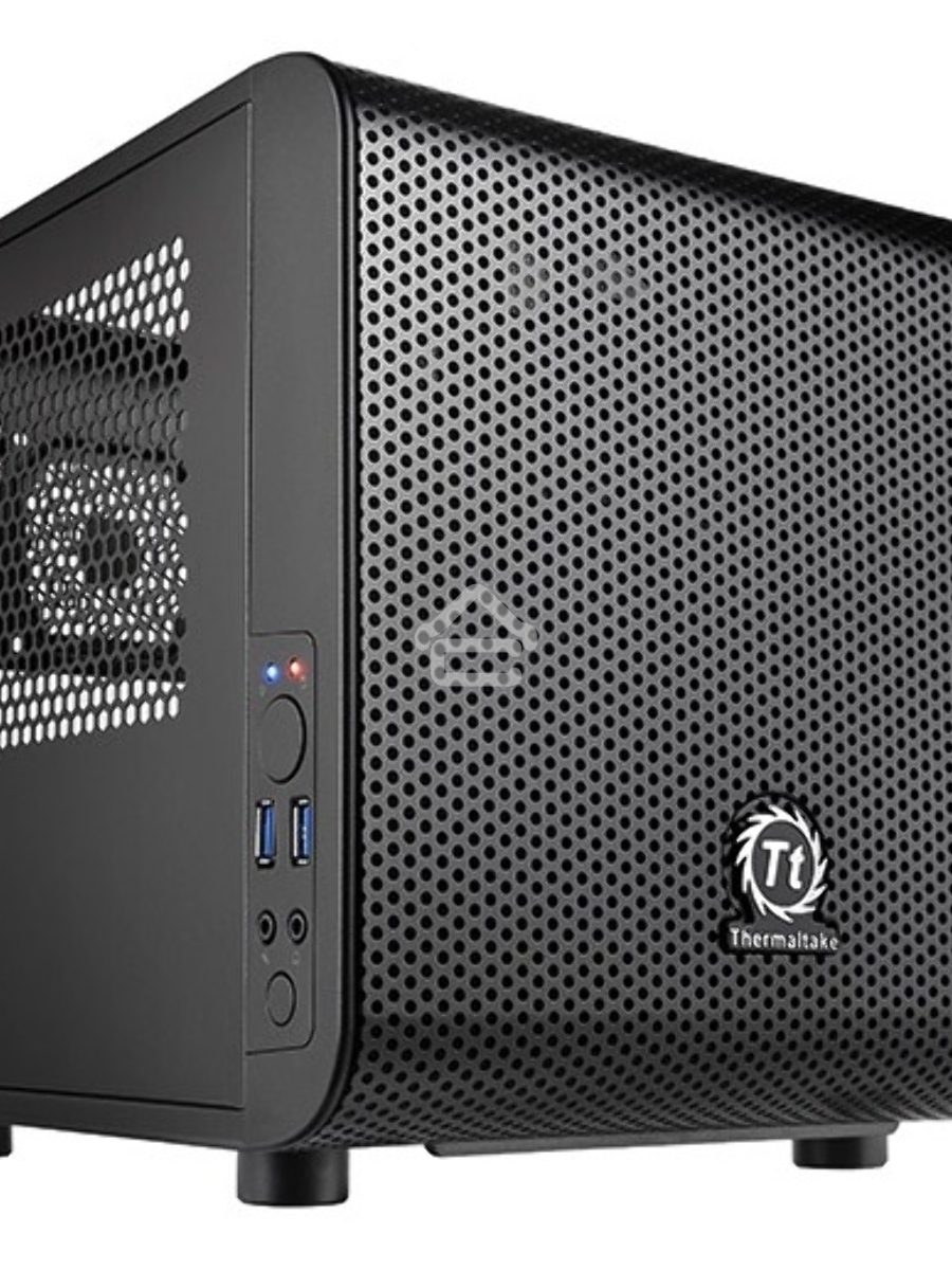 Компьютерный корпус Thermaltake Core V1 черный без БП miniITX 1x200mm 2xUSB3.0 audio bott PSU