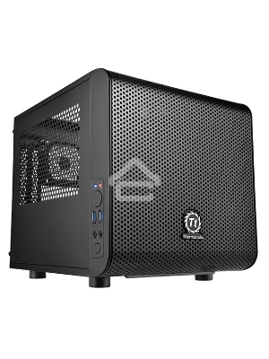 Компьютерный корпус Thermaltake Core V1  черный без БП miniITX 1x200mm 2xUSB3.0 audio bott PSU