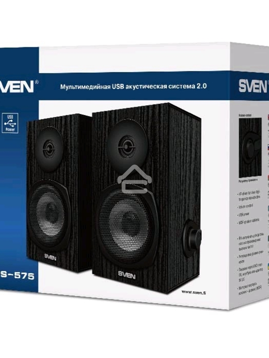 Колонки Sven SPS-575 2.0 черный 6Вт