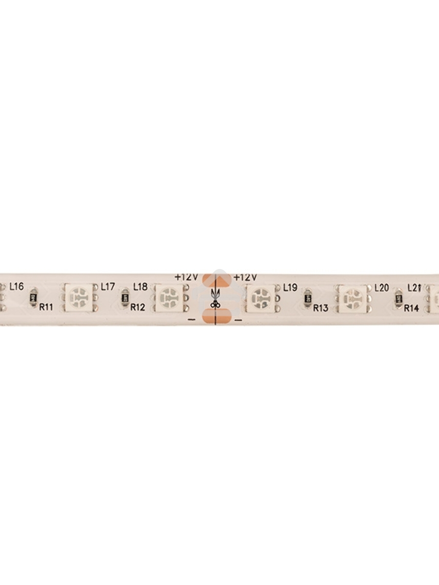 Лента LED силикон, 10 мм, IP65, SMD 5050, 60 LED/m, 12 V, цвет свечения желтый
