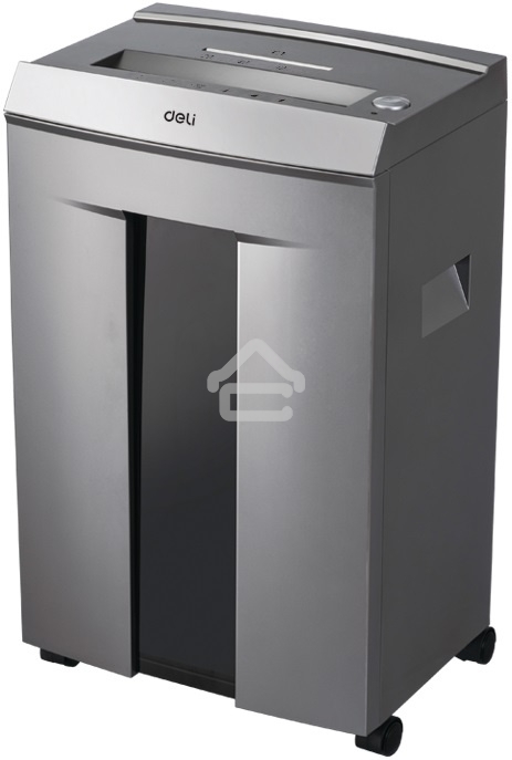 Шредер Deli 9905 серый с автоподачей (секр.P-5)/фрагменты/10лист./20лтр./скрепки/скобы/пл.карты/CD