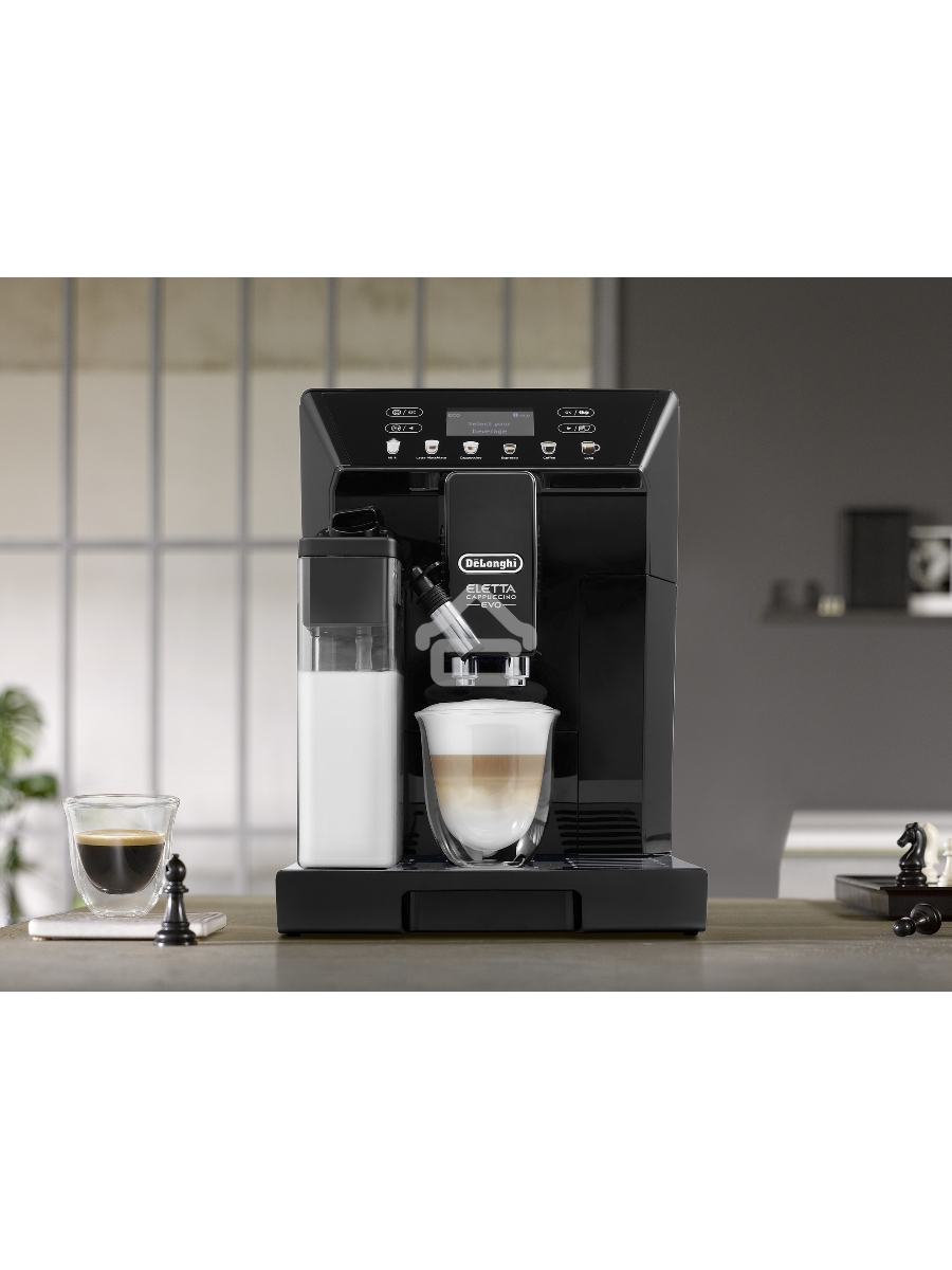 Кофемашина автоматическая DeLonghi ECAM46.860.B чёрный, исп. кофе - зерновой/молотый, 2 л, 1450 Вт, 15 Бар.