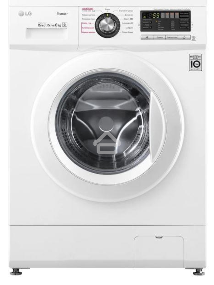 Стиральная машина LG F1296NDS0 белый, загрузка фронтальная 6 кг, 1200 об/мин., класс: А