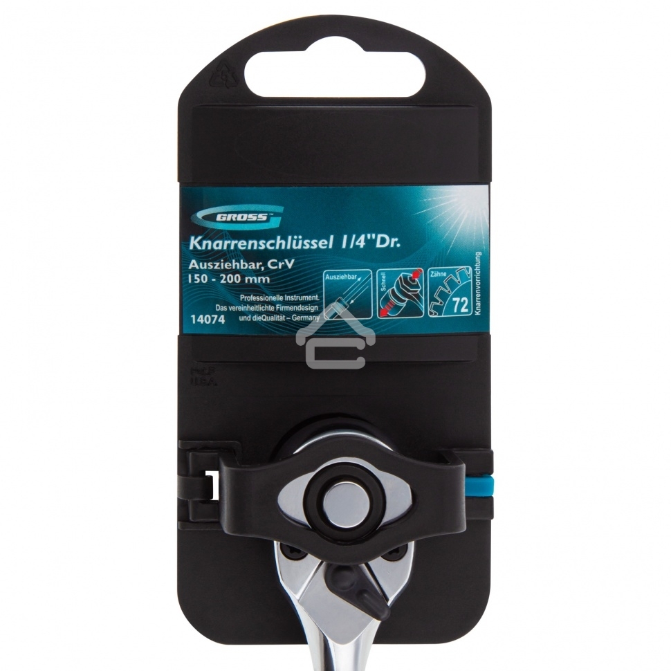 Ключ телескопический Gross 14074 трещоточный 1/4