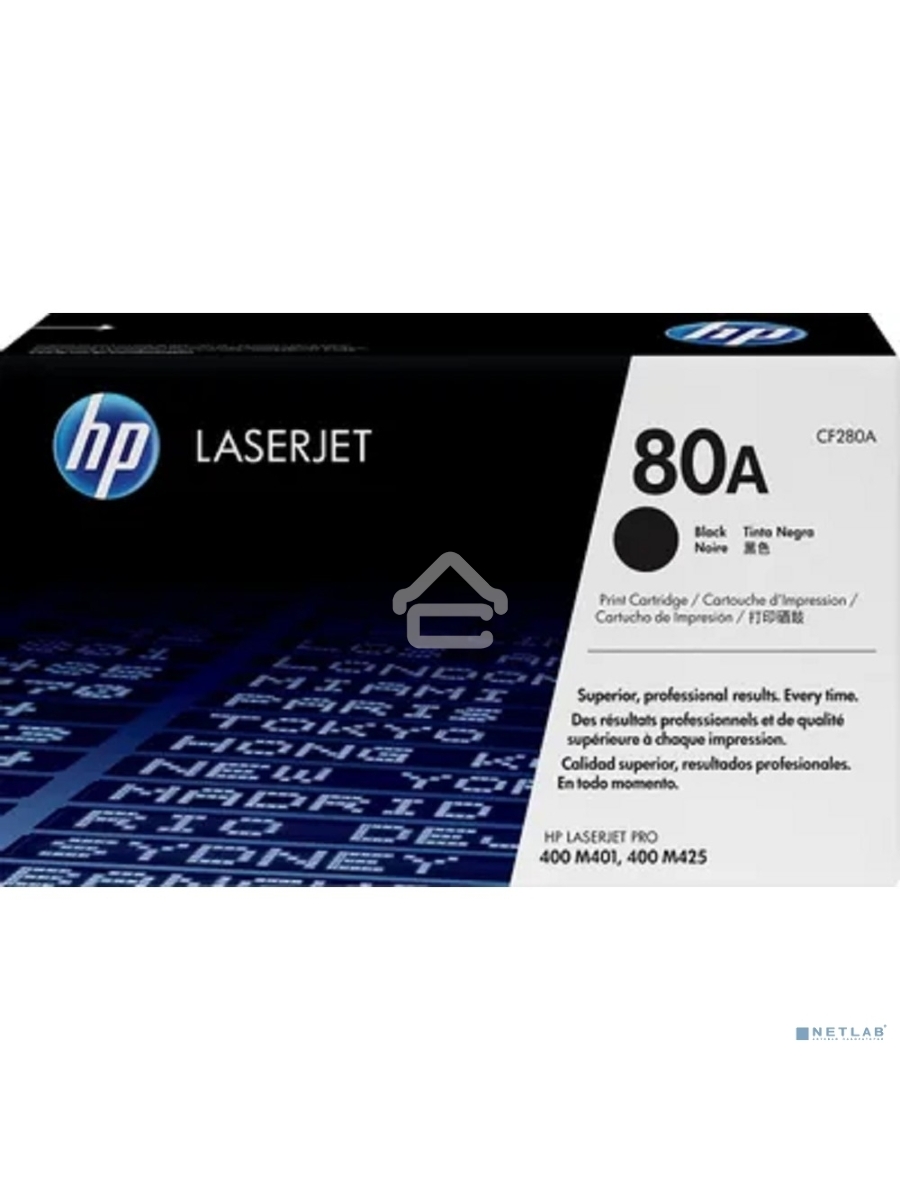Картридж лазерный HP 80A (CF280A) черный для LaserJet Pro 400 M401/M425 2700 стр.