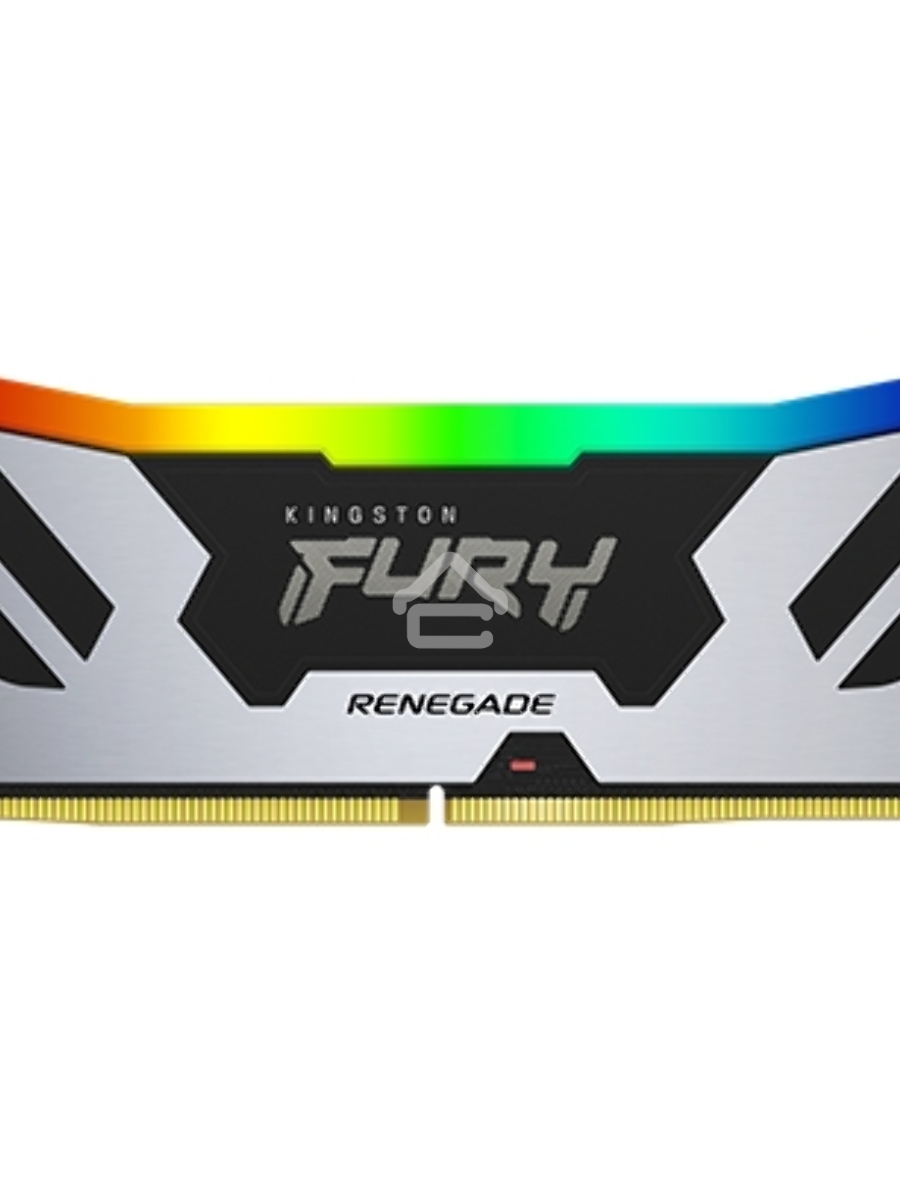 Оперативная память Kingston Fury Renegade, DDR5, 16GB (1x16GB), 6400MHz, CL32, DIMM, с радиатором, RGB, серебристый/черный