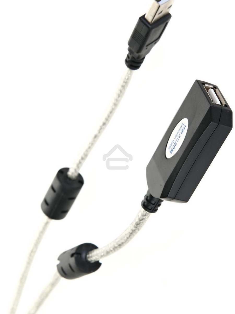 Кабель-адаптер Aopen/Qust USB2.0-repeater, удлинительный активный <Am-->Af> 20м (ACU823-20M) 6938510851345