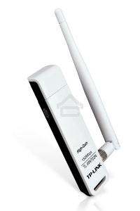 Адаптер TP-Link SOHO TL-WN722N 150Mbps High Gain Wireless N USB Adapter with Cradle, 1T1R, 2.4GHz, 802.11n/g/b, 1 detachable antenna