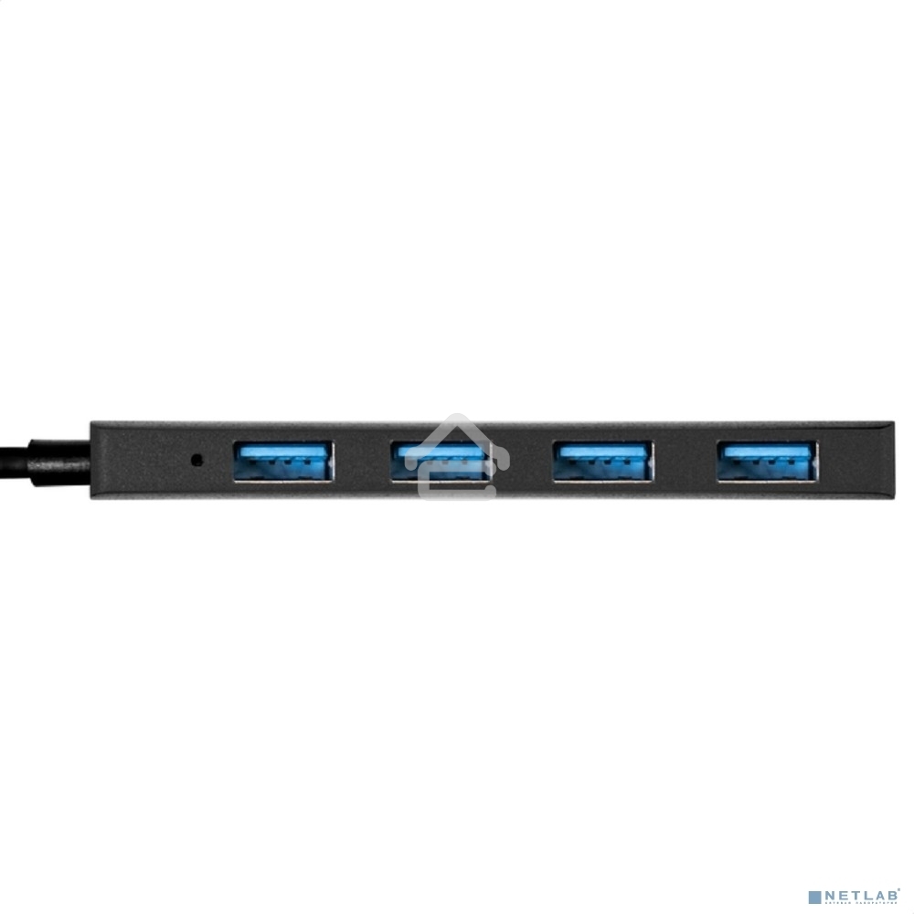 Хаб USB (концентратор) 4-в-1 ExeGate DUB-4P/3 (кабель-адаптер USB3.0 --> 4xUSB3.0, Plug&Play, черный)
