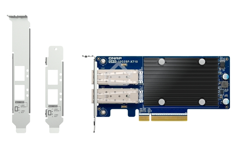 Сетевая карта QNAP Expansion Card QXG-10G2SF-X710 PCIe Gen3 x8 2x10GbE(SFP+)