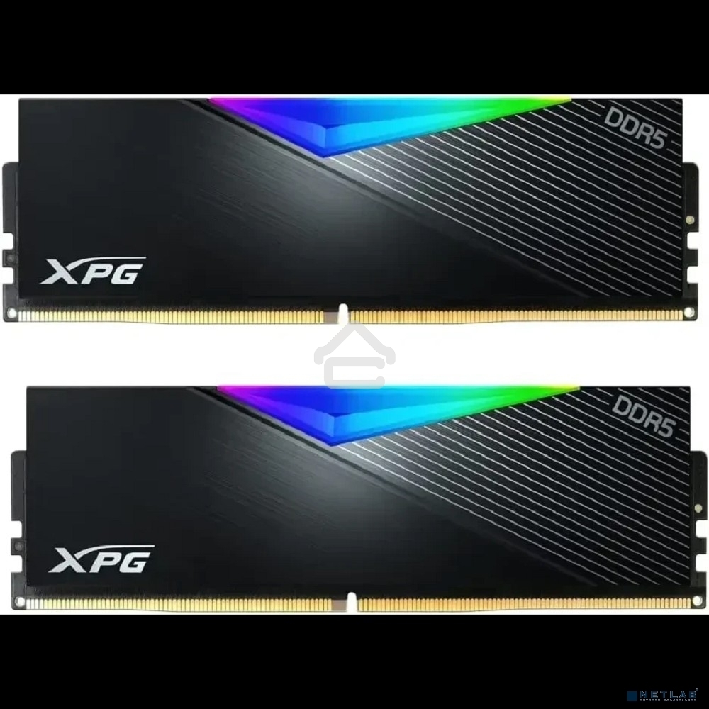 Оперативная память XPG Lancer, DDR5, 32Gb (2x16Gb), 6400MHz, CL32, DIMM, с радиаторами, RGB, черный