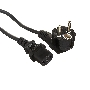 Кабель питания ExeGate Special PC-5S (Евровилка угловая Schuko->С13) 3*0.75, CCA, черный, 5м