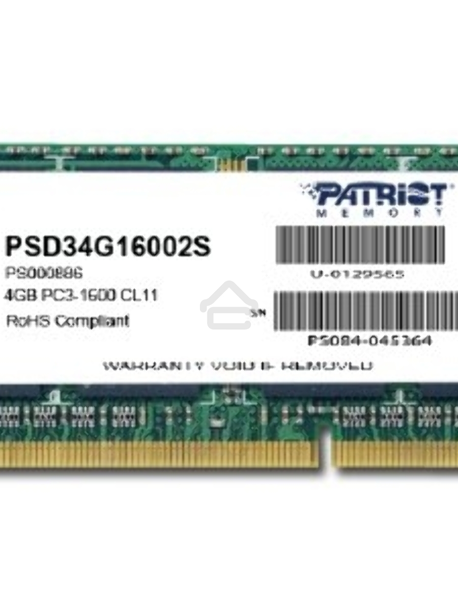 Оперативная память Patriot, DDR3, 4GB (1x4 GB), 1600 MHz, CL11, SO-DIMM