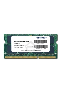 Оперативная память Patriot, DDR3, 4GB (1x4 GB), 1600 MHz, CL11, SO-DIMM