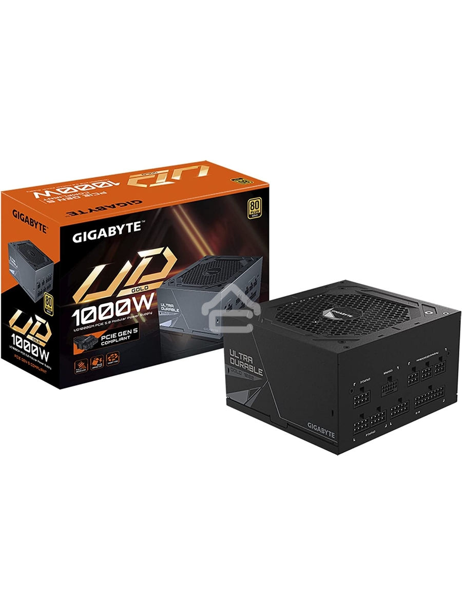 Блок питания Gigabyte GP-UD1000GM PG5 RTL, 1000Вт, 80 PLUS Gold, 120мм, модульный, черный