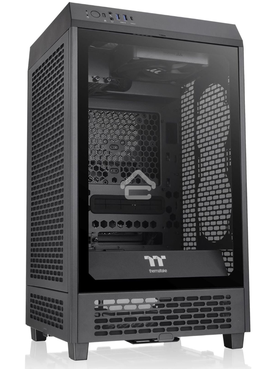 Компьютерный корпус Thermaltake The Tower 200 черный без БП miniITX 11x120mm 5x140mm 2xUSB3.0 audio bott PSU