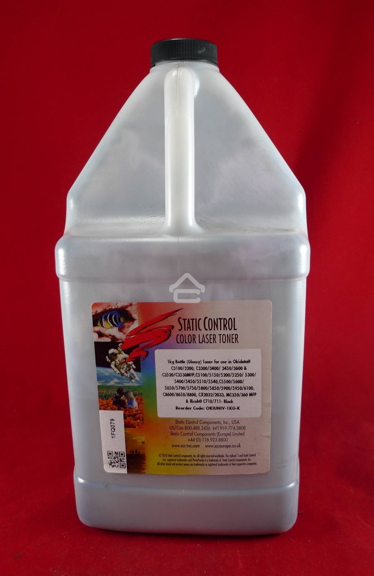 Тонер для принтера Static Control Oki C3300N5500 OKIUNIV-1KG-K черный (флакон 1000гр)