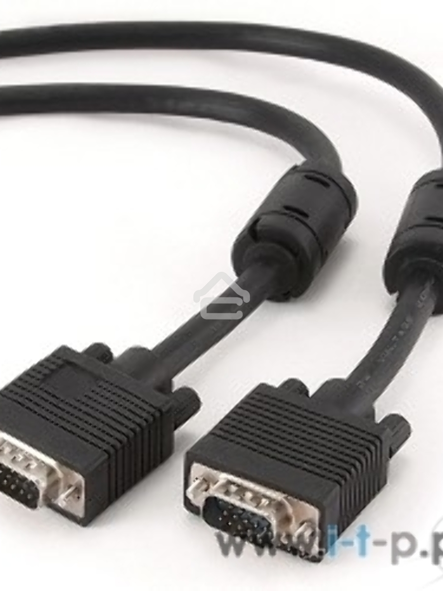 Кабель Gembird/Cablexpert CC-PPVGA-5M-B, Кабель VGA Premium , 15M/15M, 5.0м,черный,тройной экран, феррит.кольца 