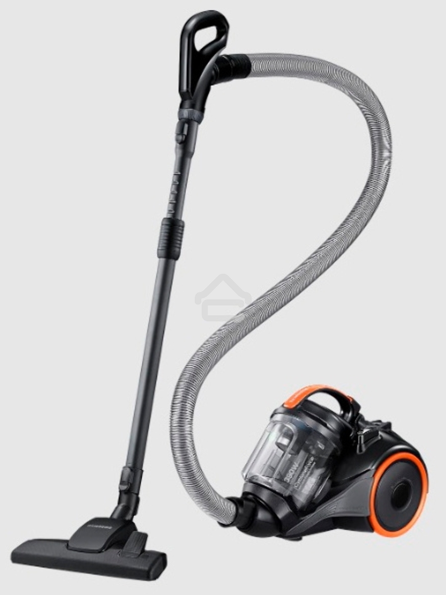 Пылесос Samsung VC15K4136VL/EV черный/оранжевый, 390/1500 Вт, уборка сухая, пылесборник контейнер 1.3 л