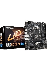 Материнская плата Gigabyte H510M S2H V3, LGA 1200, Intel H470, 2xDDR4, 4xSATA, 1xM.2, 1xPCIe 3.0 x16, 1xDP, 1xHDMI, 1xVGA, 1x 1Gb LAN, 2xUSB-A 3.2 Gen 1, 4xUSB-A 2.0, 3x 3.5 мм, 7.1, mATX