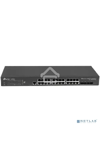 Коммутатор TP-Link JetStream™ 24-port Pure-Gigabit L2+ Managed Switch, 24 10/100/1000Mbps RJ45, 4*10G SFP+ Slots