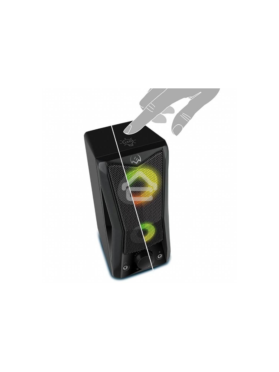 Колонки Sven 445, чёрный, USB, 2.0,2x3 Вт(RMS), подсветка