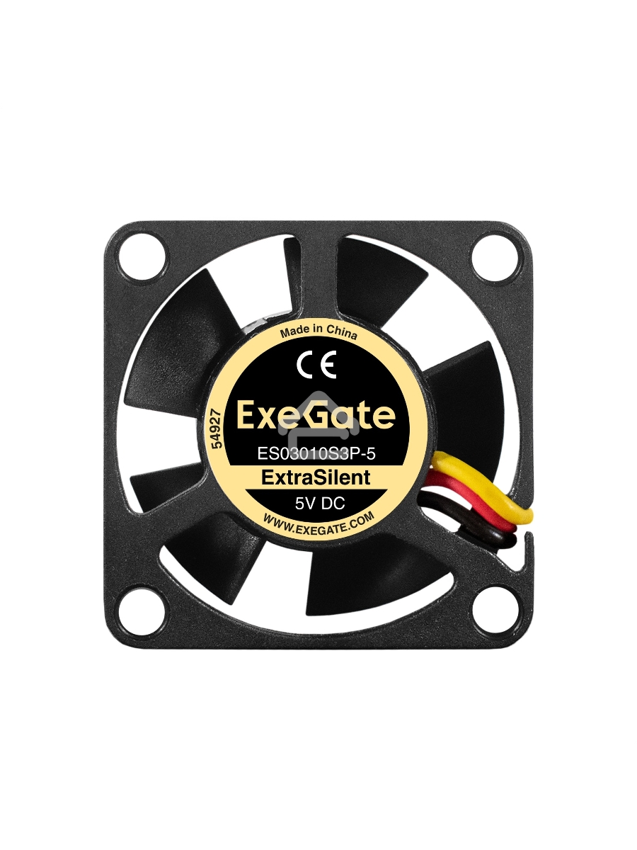 Вентилятор для корпуса ExeGate ExtraSilent ES03010S3P-5 черный, 30 мм, 8500 об/мин, 24 дБ, 3 pin