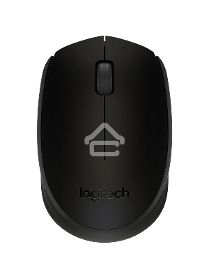 Мышь беспроводная Logitech B170 черный, 1000 dpi, радиоканал, USB, кнопки - 3