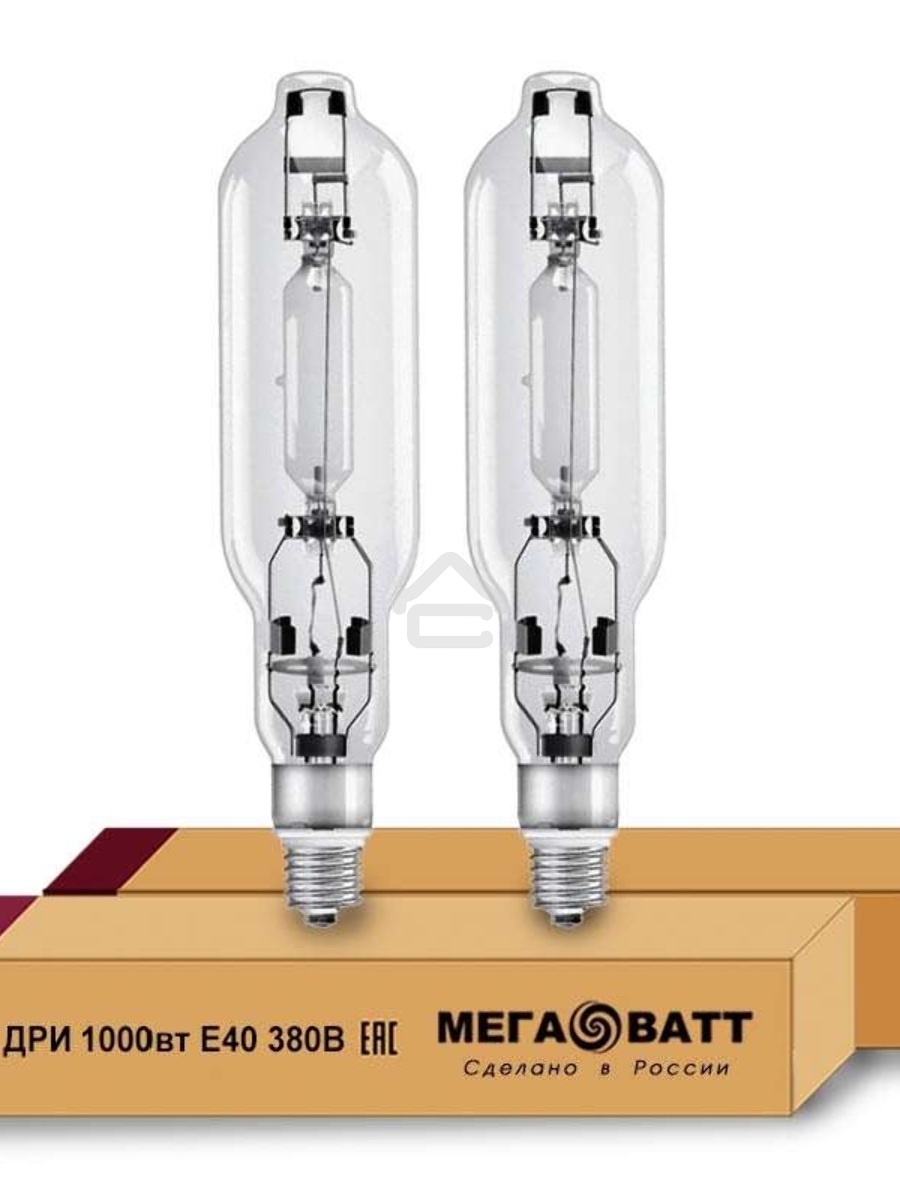 Лампа газоразрядная металлогалогенная ДРИ 1000 380/4000К E40 (12) МЕГАВАТТ 03116