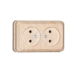 Розетка 2-м ОП Олимп 16А сосна UNIVersal 5560858