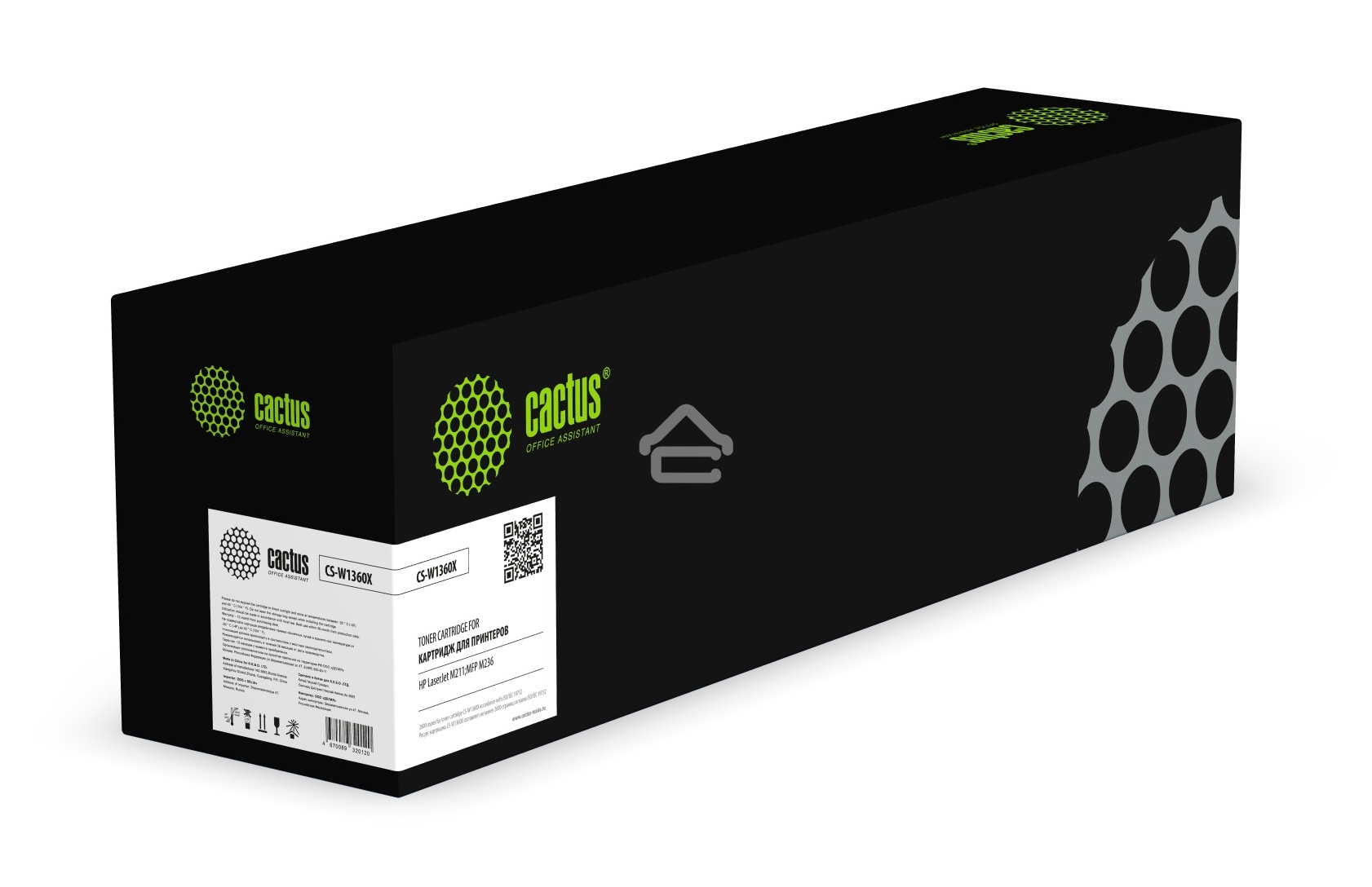 Картридж лазерный Cactus CS-W1360X (136X) черный (2600 стр.) для HP LaserJet M211d/209/233/234