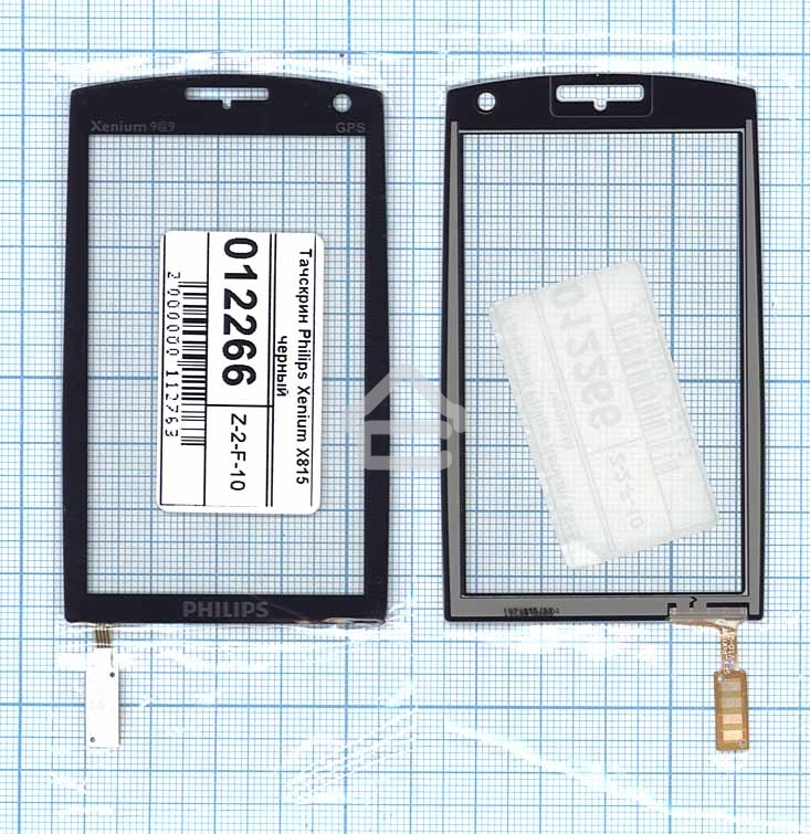 Сенсорное стекло (тачскрин) для Philips Xenium X815, черное