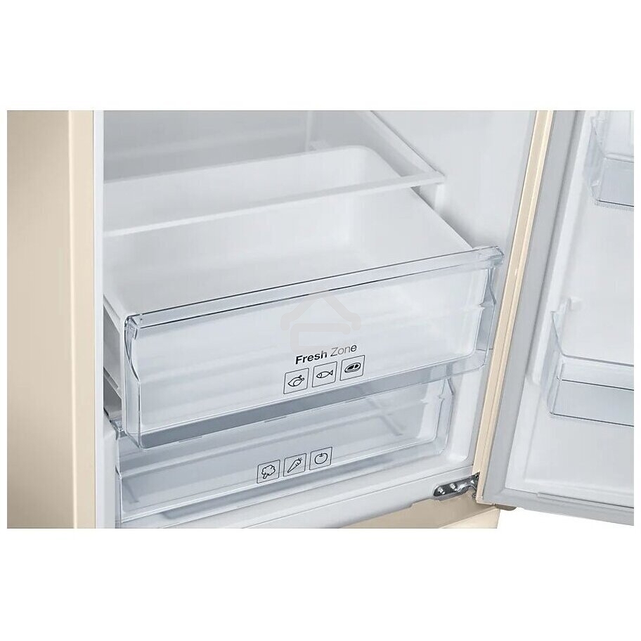 Холодильник Samsung RB37A5200EL/WT бежевый двухкамерный 269/118 л морозилка снизу